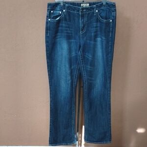 Earl Jeans Dark Blue Straight Leg Women's Jeans Size 12